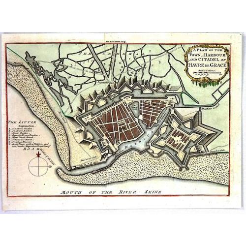 Old map image download for A Plan of the Town, Harbour and citadel of Havre de Grace