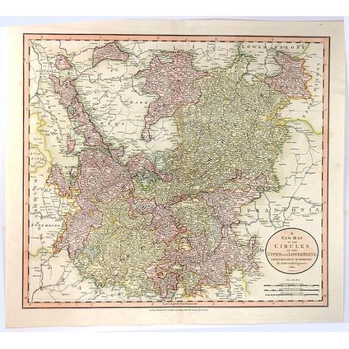 Old map image download for A New Map of the Circles of the Upper and Lower Rhine, from the Latest Authorities 