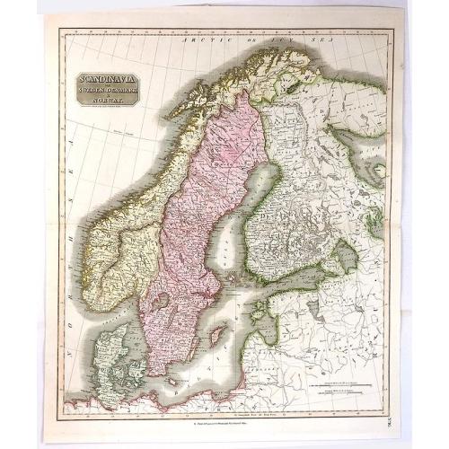 Old map image download for Scandinavia, or Sweden, Denmark & Norway