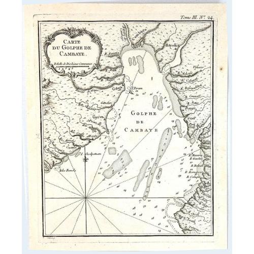 Old map image download for Carte du Golphe de Cambaye.