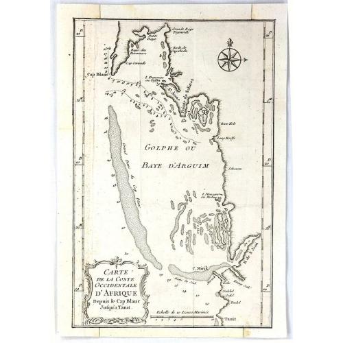 Old map image download for Carte de la Coste Occidentale D'Africa Depuis le Cap Blanc Jusqu'a Tanit