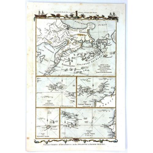 Old map image download for Various Charts of Islands & c in the Atlantic & Pacific Oceans