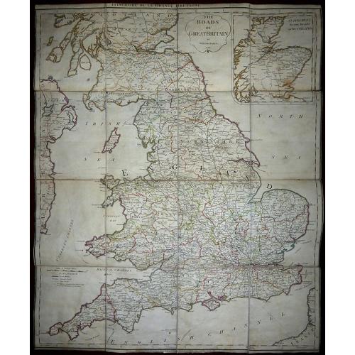 Old map image download for The Roads of Great Britain. Itineraire de la Grande Bretagne. Published as the Act directs Jan 1st 1781 By William Faden Succr to the late T Jefferys Geographer to the King, Charing Cross 