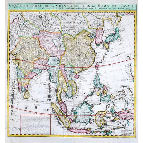 Old map image download for Carte des Indes, de la Chine & des Isles de Sumatra, Java &c.