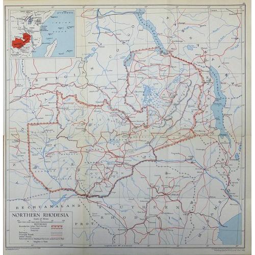 Old map image download for Northern Rhodesia