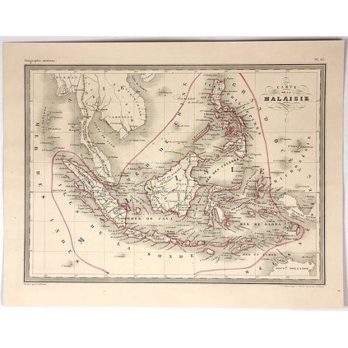 Old map image download for Carte de la Malaisie.