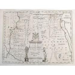 A new map of the north part of Ancient Africa, shewing the chiefe people, cities, towns, rivers, and mountains in Mauritania, Numidia, Africa Propria, Libya Propria, and Egypt...