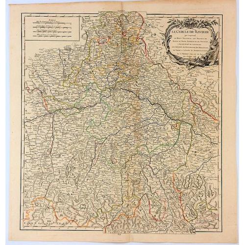 Old map image download for Le Cercle de Baviere Qui Comprend le Haut Palatinat, les Duchés de Haute et Basse Baviere et de Neuburg, L'Archevéché de Salzburg...