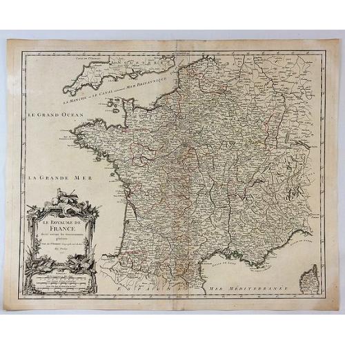 Old map image download for Le Royaume de France Divise Suivant les Gouvernemens Generaux.