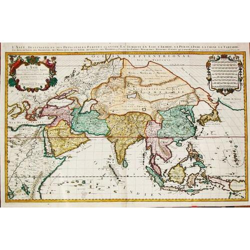 Old map image download for [Antique large map of Asia] L'Asie, Distinguée en ses Principales Parties 1687.