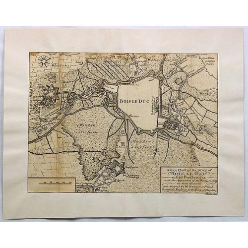 Old map image download for A New Plan of the Town of Bois le Duc and Its Fortifications.