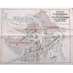 Sketch Map of the Districts of St. Petersburg to be supplied by the City of St. Petersburg New Waterworks Company Limited.