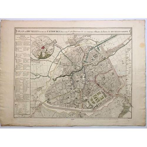 Old map image download for Plan de Bruxelles et de ses Faubourgs. 