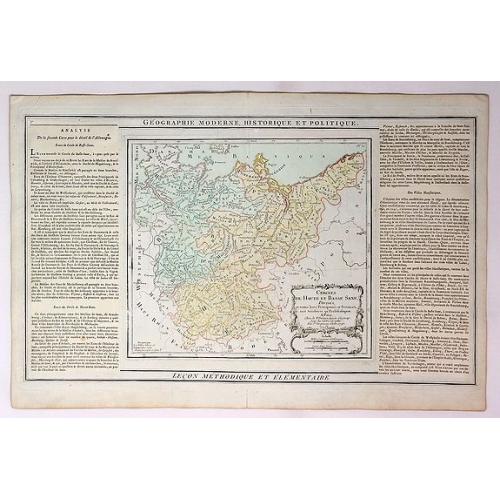 Old map image download for Cercles de Haute wt Basse Saxe,Divises en Toutes Leurs Principantes et Provinces... 