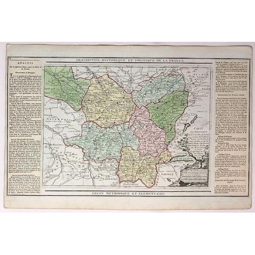 Old map image download for Carte des Departemens de la Cote d'Or, de Daone et Loire, de la HauteSaone, du Doubs de Jura.....