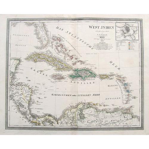 Old map image download for WEST INDIEN.