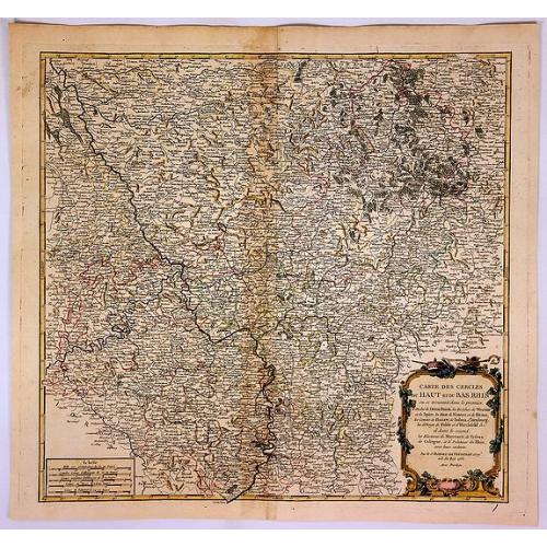 Old map image download for Carte des Cercles du Haut et du Bas Rhin...