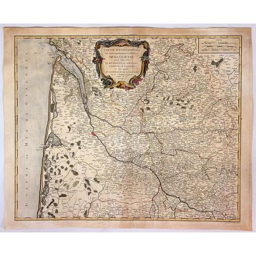 Old map image download for Partie Orientale du Gouvernement General de la Guienne...