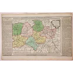 Carte des Departemens de la Mayenne, de la Sarte, D'Eure et Loire, de maine et Loire, d'Indre et de Loire....