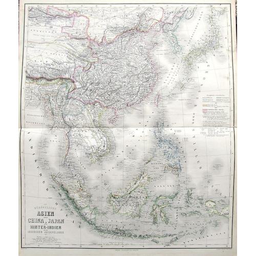 Old map image download for Das südöstliche Asien oder China, Japan, und Hinter-Indien mit dem Indischen Archipelagus.