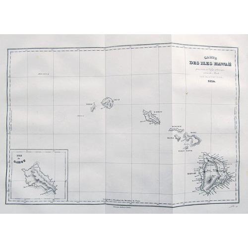 Old map image download for Carte des iles Hawaii...