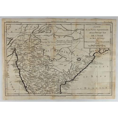 Old map image download for Carte de la Partie Septentrionale de la Presqu'ile de L'Inde...