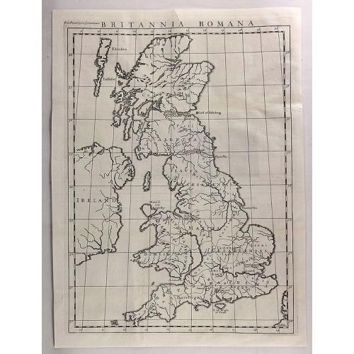 Old map image download for Britannia Romana.