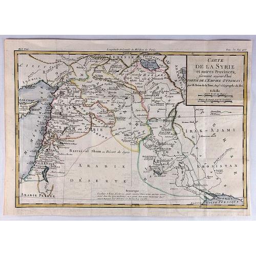 Old map image download for Carte de la Syrie et Autres Provinces Formant Aujourd'hui Partie de L'Empire Ottoman.