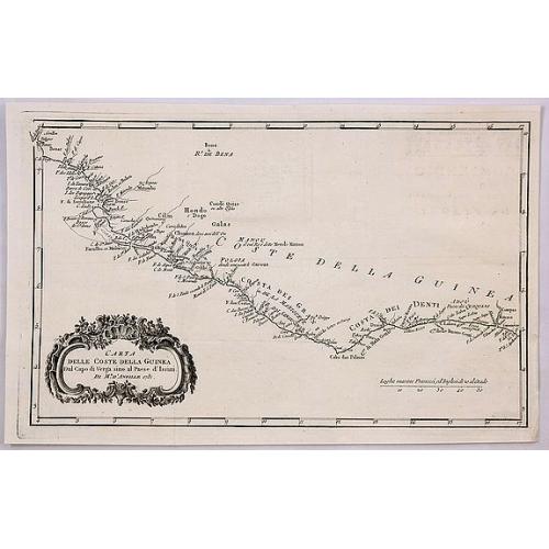 Old map image download for Carta Dell Coste Della Guinea Dal Capo di Verga Sino al Paese d'Issini.