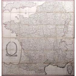 A Correct Map of France according to the New Divisions into Metropolitan Circles, Departments and Districts as decreed by the National Assembly, January 15th 1790 from a reduced copy of M. Cassini's large map...