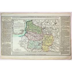 Carte des Deppartemens du Pas de Calais, de la Somme et de L'Oise dt de L'Aisne.