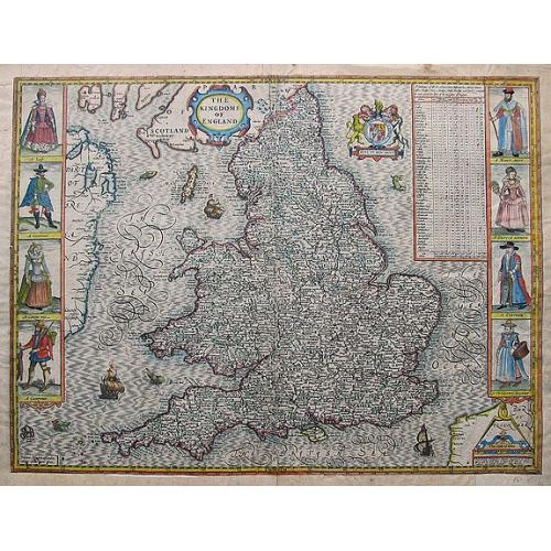 Old map image download for The Kingdome of England.