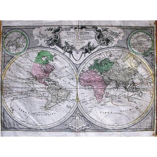 Old map image download for Mappa Totius Mundi Adornata juxta Observationes Dnn Academiae Regalis Scientarum. . .