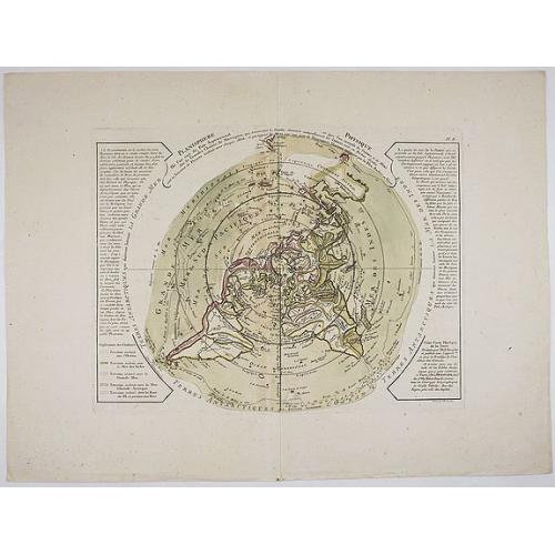 Old map image download for Planisphere Physique ou l'on voit du Pole Septentrional ce que l'on connoit de Terres et de Mers Avec les Grandges Chaines de Montagnes ...