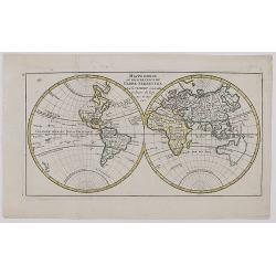 Mappe Monde ou Description Du Globe Terrestre . . .&#8203;