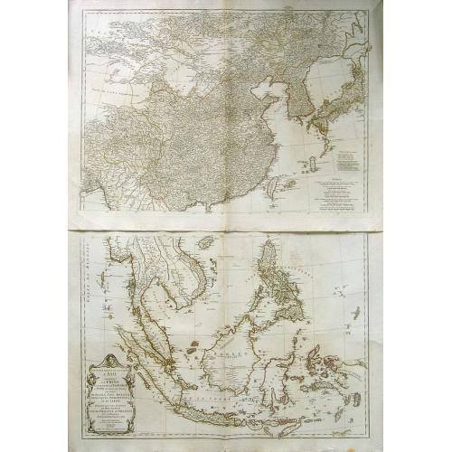 Old map image download for Seconde partie de la carte d\'Asie contenant la Chine et partie de la Tratarie, l\'Inde ... Sumatra, Java, Borneo, Moluques, Philippines et du Japon