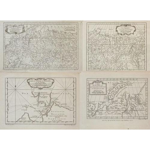 Old map image download for Lot of four maps showing Siberia and parts of Northern Russia.