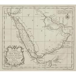 Carte de la Coste d'Arabie, Mer Rouge, et Golfe de Perse,... 