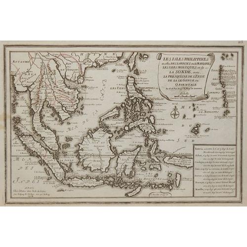 Old map image download for Les Isles Philippines et celles Des Larrons oude Marianes, Les Isles Moluques et de la Sonde, avec la Presqu\'isle de L\'Inde de la le Gange ou Orientale.