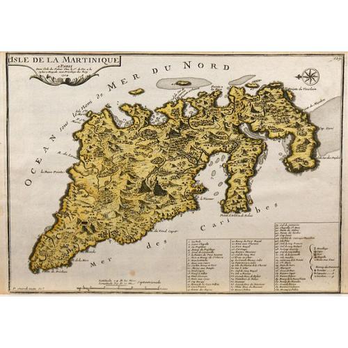 Old map image download for L'Isle de la Martinique.