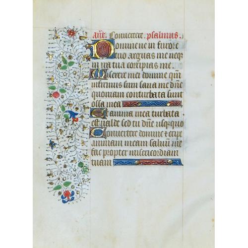 Old map image download for A manuscript leaf from a Book of Hours.