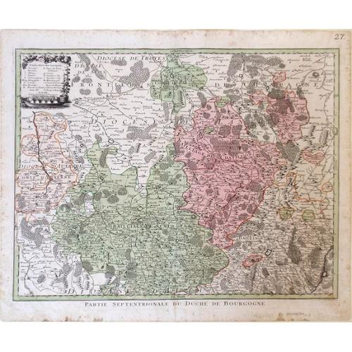 Old map image download for Partie Septentrionale du Duche de Bourgogne.