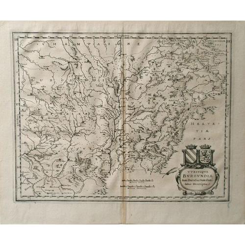 Old map image download for Vtrivsque Burgvndiae Tum Ducatus Tum Comitatus Descriptio.