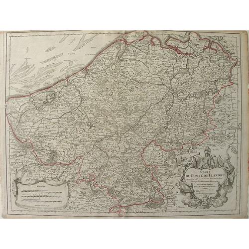 Old map image download for Carte du Comte de Flandre Dressee Sur Differens Morceaux LevezSur Les Lieux Fixez Par Les Obfervations A Aftonomiques.