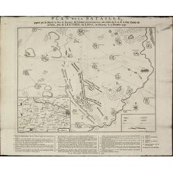 Plan de la Bataille, gagnée par Sa Majesté le Roi de Prusse, sur l'Armée Autrichienne, aux ordres de S.A.R de Duc Charles de Lorraine, près de Leuthen, ou Lissa, en Silesie, le 5. Decembre 1757