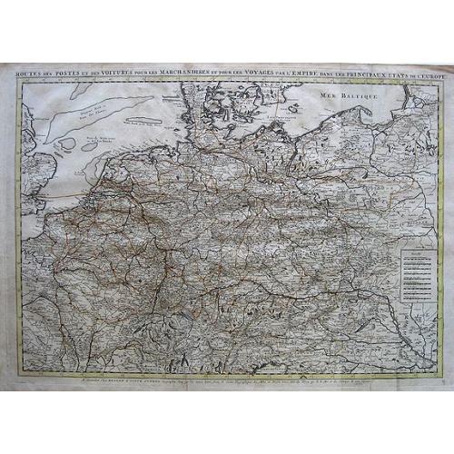 Old map image download for Route des postes et des voitures. . .