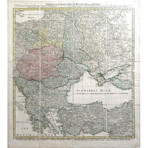 Old map image download for Charte von Ungarn Polen, Russland und der Turkey...