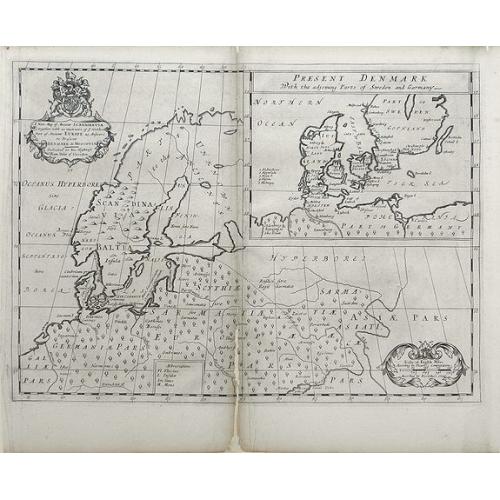 Old map image download for A New Map of Ancient Scandinavia together with as much more of y Northern Part of Ancient Europe as Anvers to Present Denmark & Moscovia