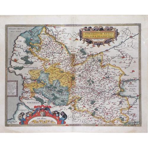 Old map image download for Artois. Atrebatum Regionis Vera Descriptio.