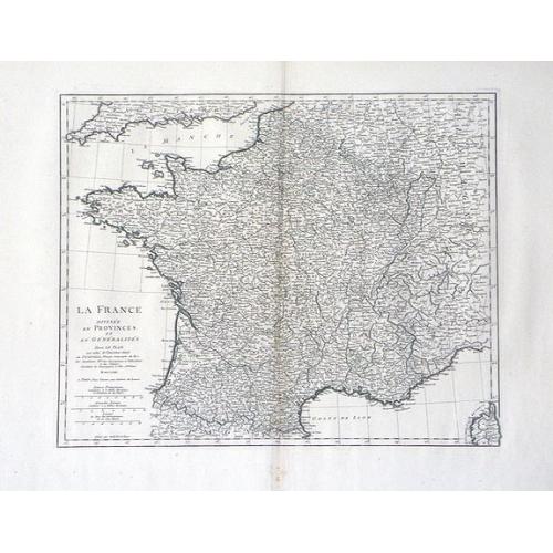 Old map image download for La France Divisee en Provinces et en Generalites Dont le plan est selui de l'ancienne Gaule. . .